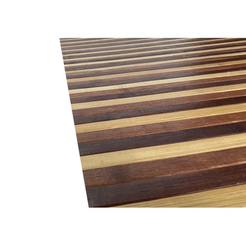 TAPPETO cucina WOODY IN legno BAMBOO MARRONE SFUMATO tutte le misure