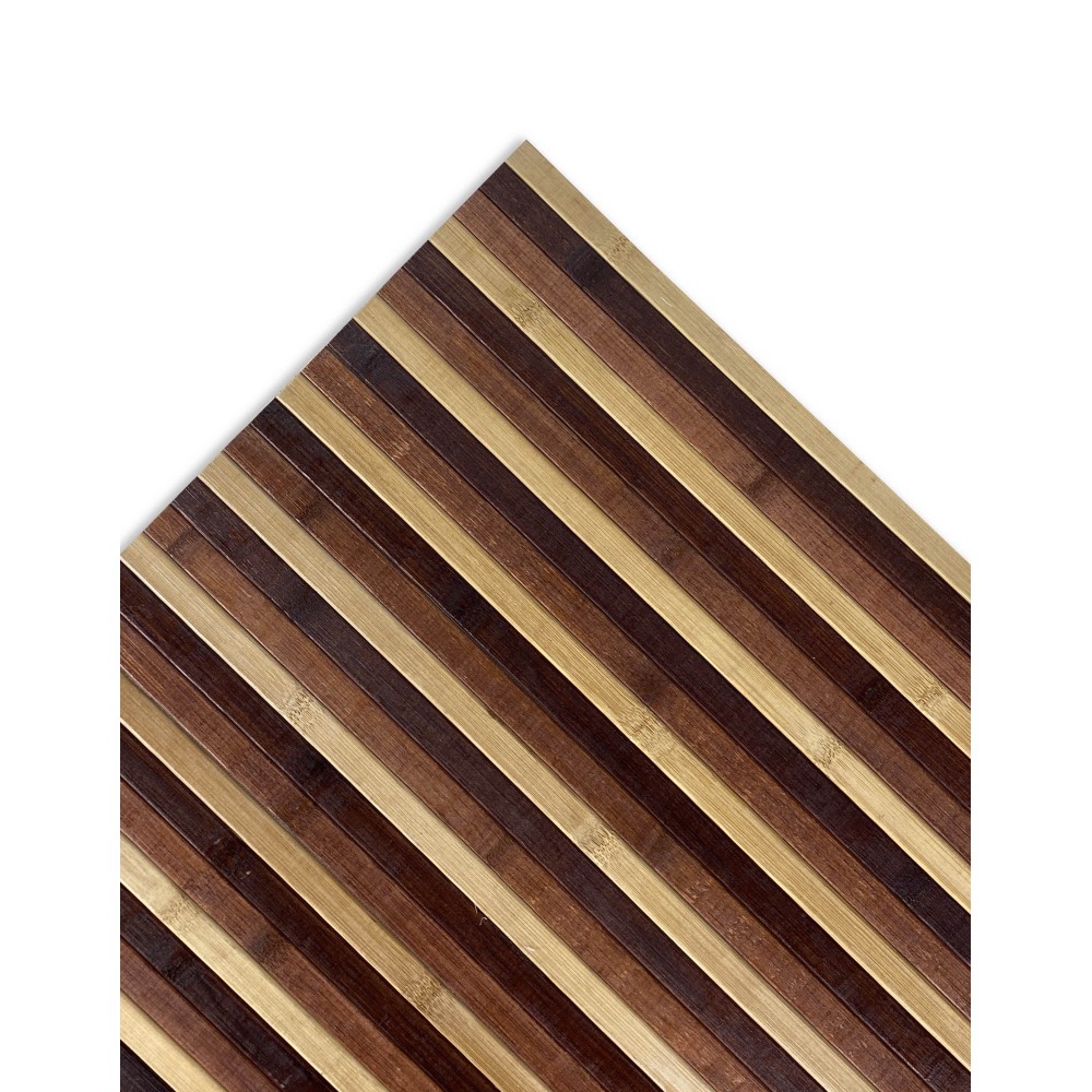 WOODY KÜCHENTEPPICH aus Holz BAMBUSBRAUN SCHATTIERT alle Größen