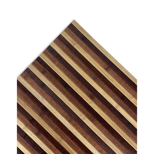 WOODY KÜCHENTEPPICH aus Holz BAMBUSBRAUN SCHATTIERT alle Größen