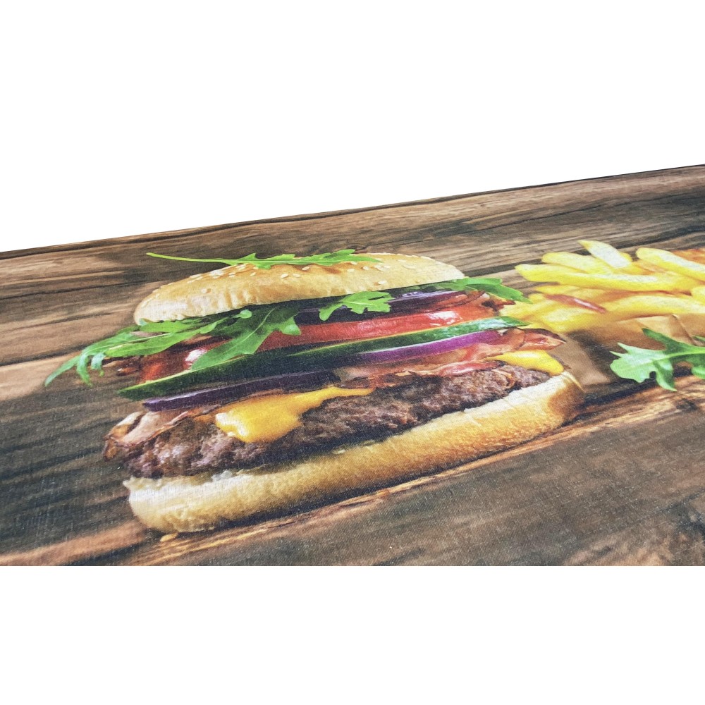Tapis de cuisine anti-dérapant Burger fabriqué en Italie