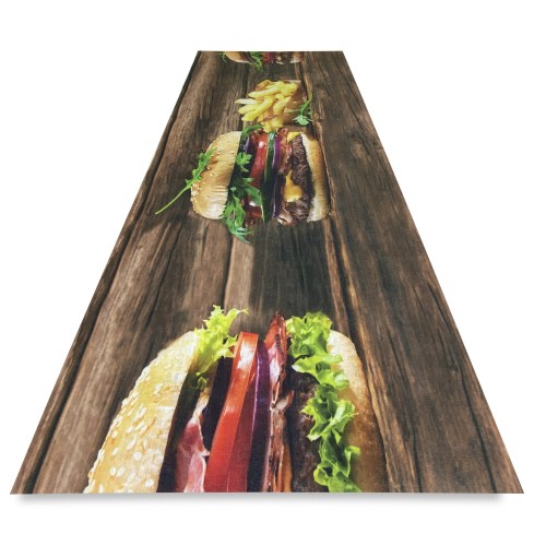 ALFOMBRA Corredor de cocina Corredor antideslizante HAMBURGUESA made in Italy