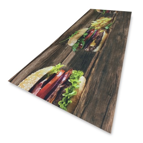 Tapis de cuisine anti-dérapant Burger fabriqué en Italie