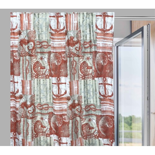 INGRID ZELT im maritimen Stil RED CORAL cm. 175x290 HERGESTELLT IN ITALIEN