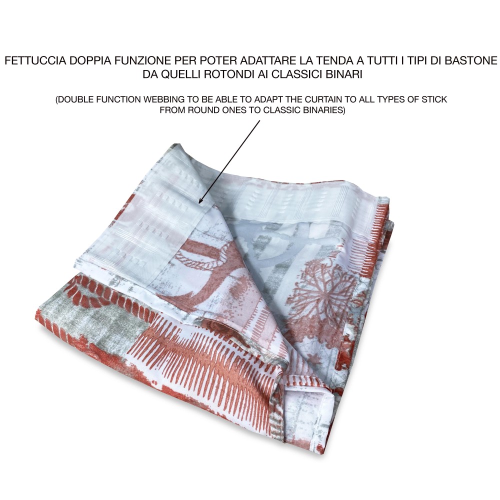 INGRID ZELT im maritimen Stil RED CORAL cm. 175x290 HERGESTELLT IN ITALIEN