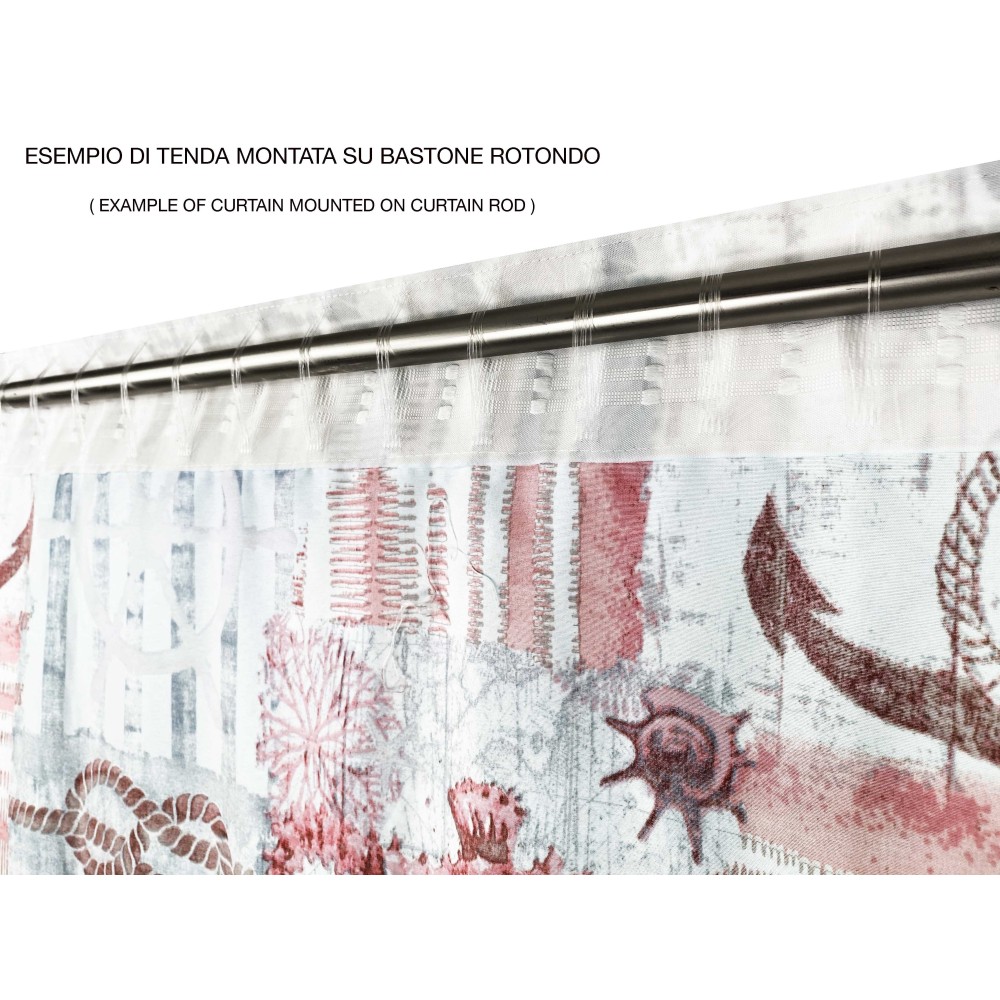 INGRID ZELT im maritimen Stil RED CORAL cm. 175x290 HERGESTELLT IN ITALIEN