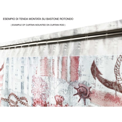 CARPA INGRID en estilo marino CORAL ROJO cm. 175x290 HECHO EN ITALIA