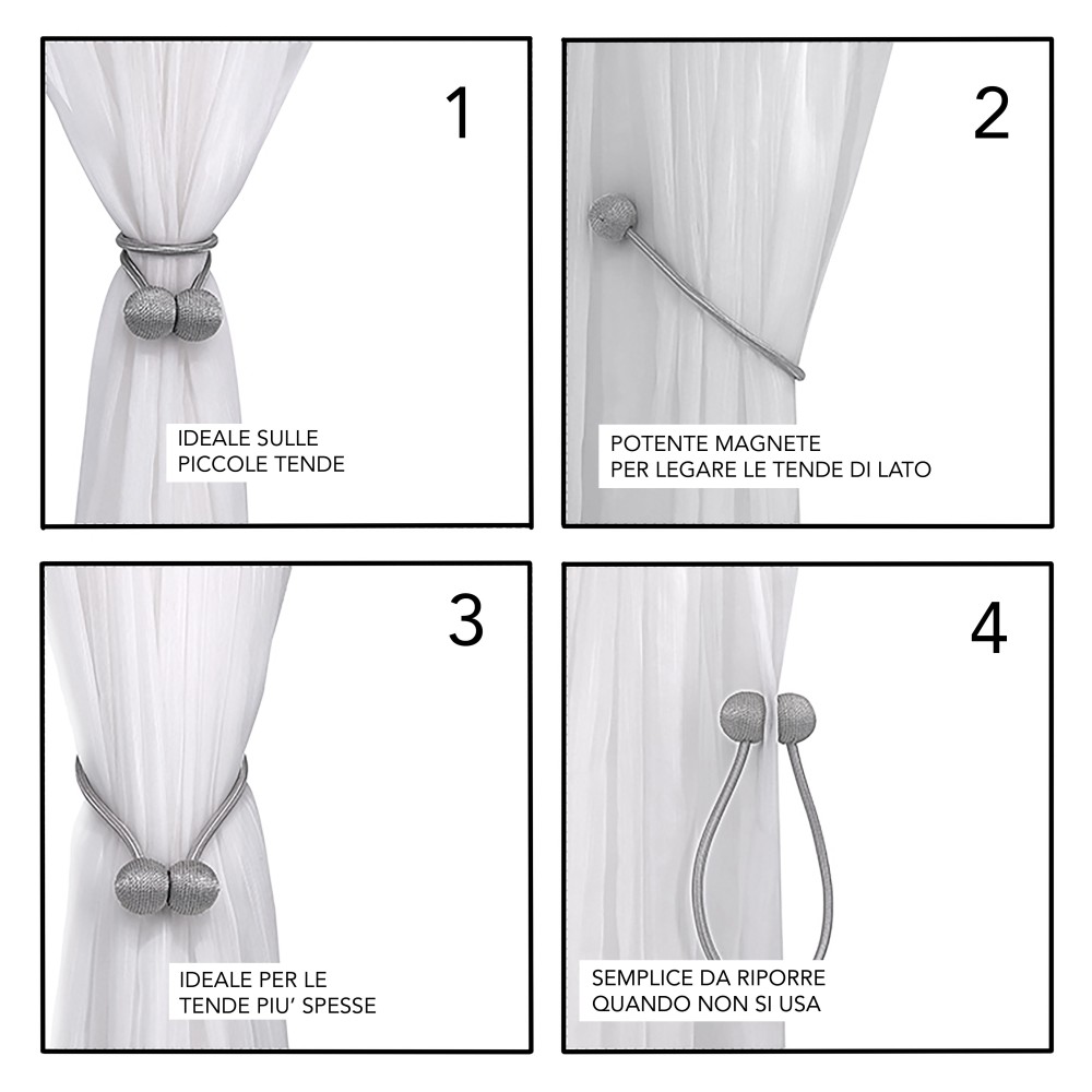 MAGNET RETAINER CURTAIN SMART © TIEBACK Schnalle für Vorhänge 2 STÜCK