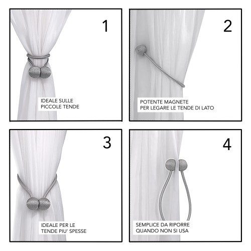 MAGNET RETAINER CURTAIN SMART © TIEBACK buckle for curtains 2 PIECES