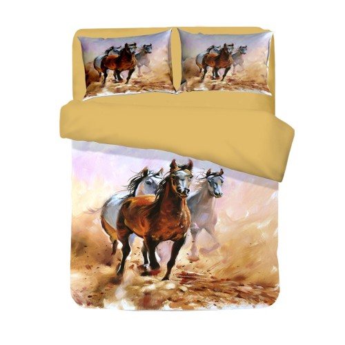 DUVET COVER SATELLO HD PHOTOGRAPHIC HORSES in the race