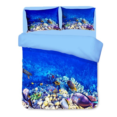 Bettbezug Satin HD PHOTOGRAPHIC Tropische Fische CORAL REEF