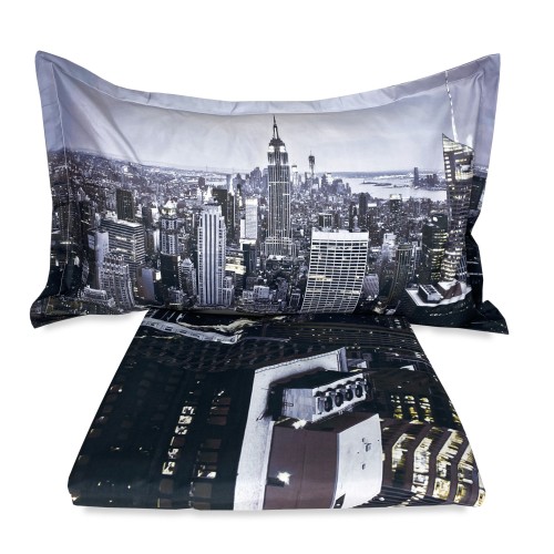 Housse de couette Sateen HD photo gratte-ciel New York