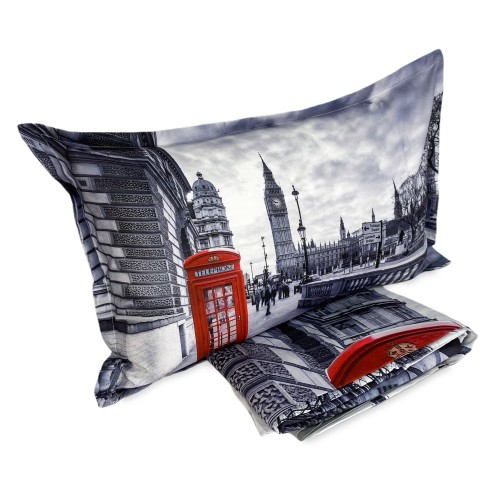 Housse de couette Sateen HD photo Londres cabine anglaise BIG BEN
