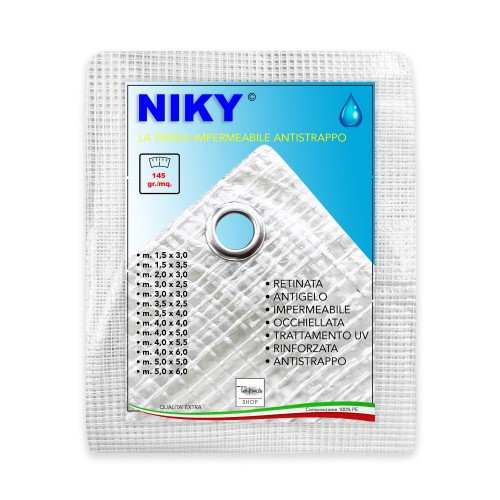 NIKI © LONA Malla resistente al desgarro Cortina de lluvia Balcón con ojales