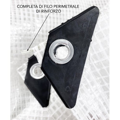 NIKI © TARPAULIN Tear-resistant mesh Rain curtain Balcony with eyelets