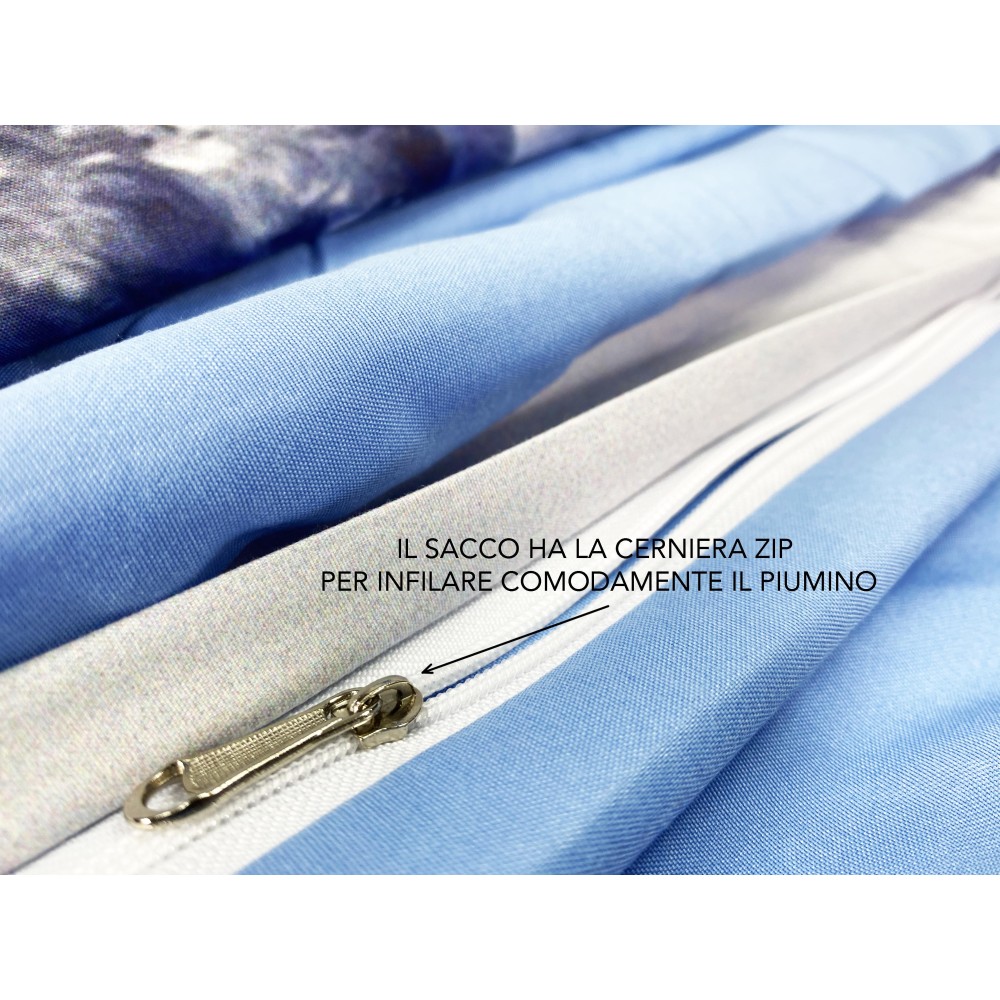 DUVET COVER SATIN HD PHOTOGRAPHIC LAKE Frozen Double cm. 250x200 mm