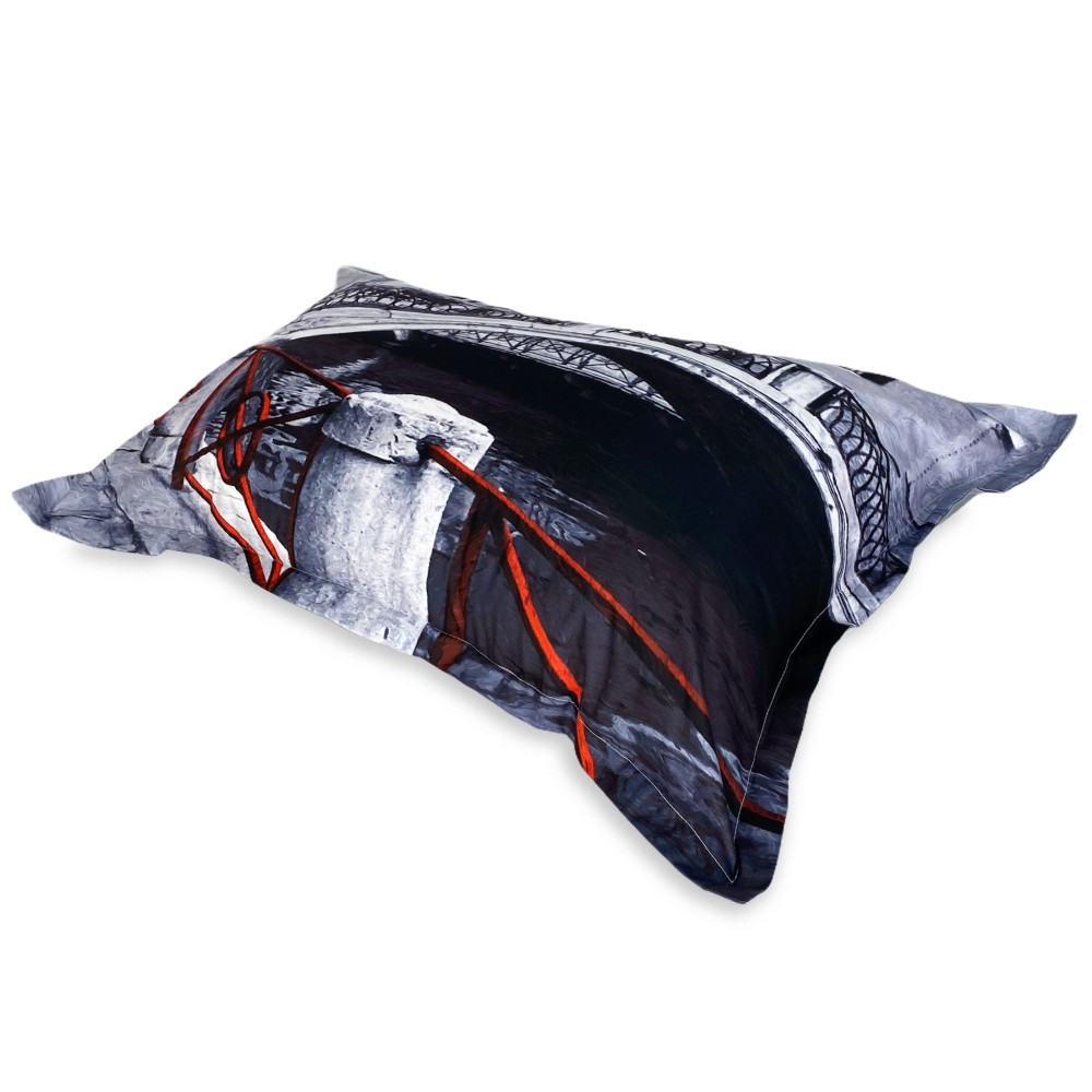 Housse de couette Sateen HD PHOTOGRAPHO VENISE pont amoureux avec double cm. 250x200