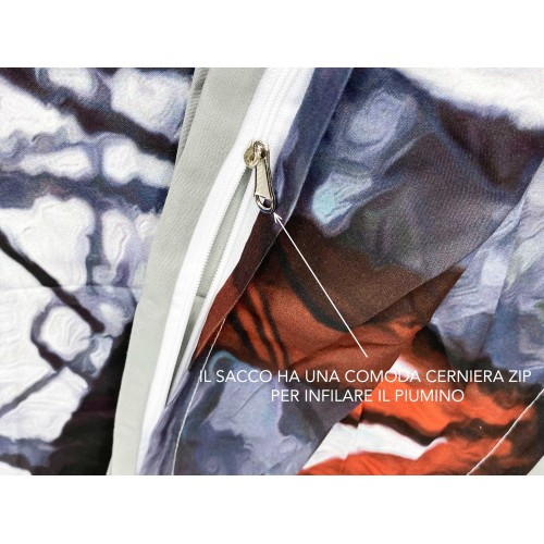 Housse de couette Sateen HD PHOTOGRAPHO VENISE pont amoureux avec double cm. 250x200