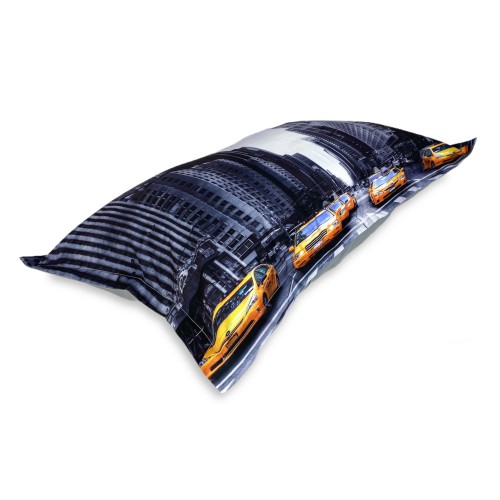 DUVET COVER SATIN HD FOTOGRAFICO NEW YORK Double Taxi cm. 250x200 mm