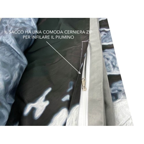 Housse de couette Sateen HD PHOTO VENISE Gondole Double cm. 250x200