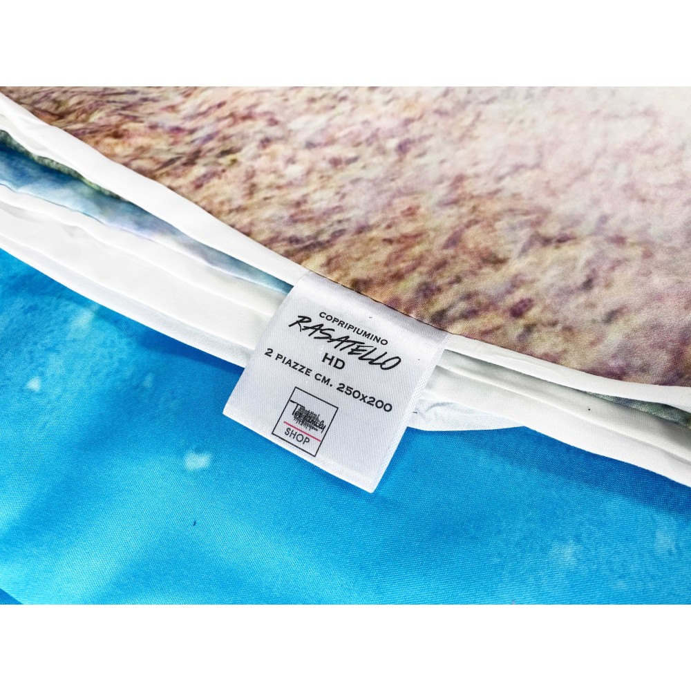 DUVET COVER SATIN HD PHOTOGRAPHIC SEA TURTLE Double cm. 250x200 mm