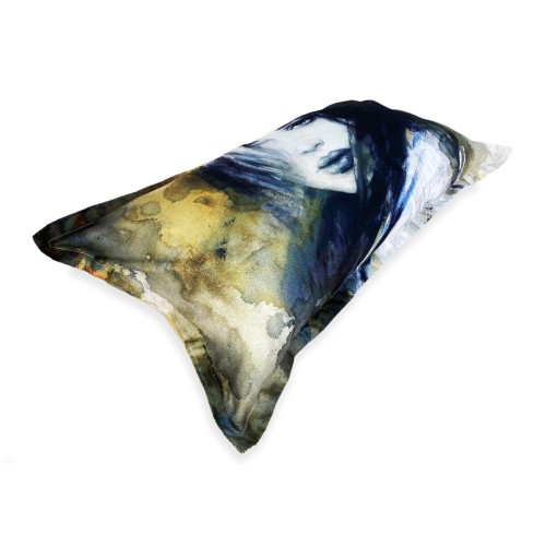 FUNDA NÓRDICA SATINO HD FOTOGRÁFICO Cuadro MUJER Isabel Doble cm. 250x200 oro