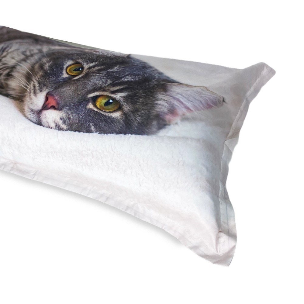 COPRIPIUMINO Rasatello HD FOTOGRAFICO GATTO sdraiato