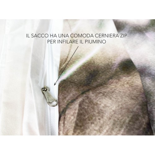 COPRIPIUMINO Rasatello HD FOTOGRAFICO GATTO sdraiato