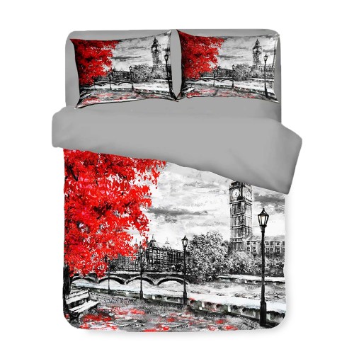 Housse de couette Sateen HD Photographique Londres Double cm. 250x200