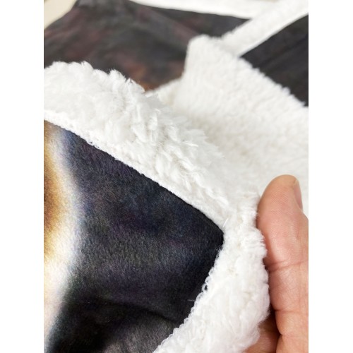 Manta de vellón a cuadros Sherpa fantasía HD leopardo leopardo