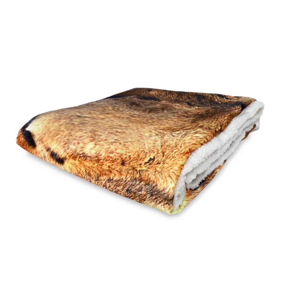 PLAID FLEECE blanket Sherpa fantasy HD leopard leopard