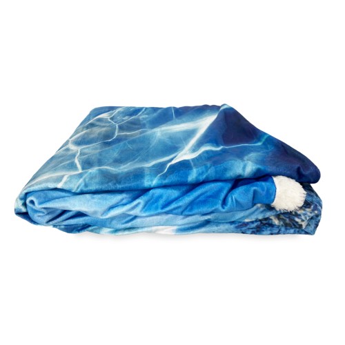 PLAID FLEECE blanket fantasy HD FROZEN LAKE