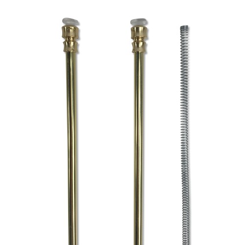 Paar Tex BRASS SPRING ADJUSTABLE Druckstäbe für Glasvorhang