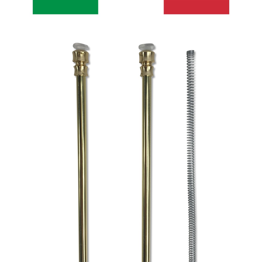 Pair of Tex BRASS SPRING ADJUSTABLE pressure rods For glass curtain