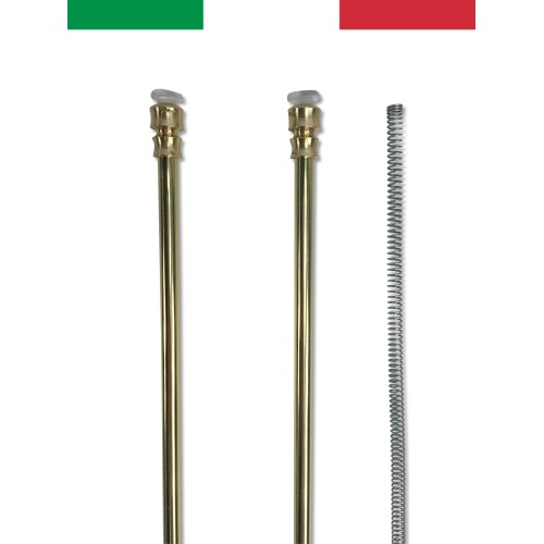 Coppia ASTINE Tex OTTONE A MOLLA pressione REGOLABILI Per tenda a vetro