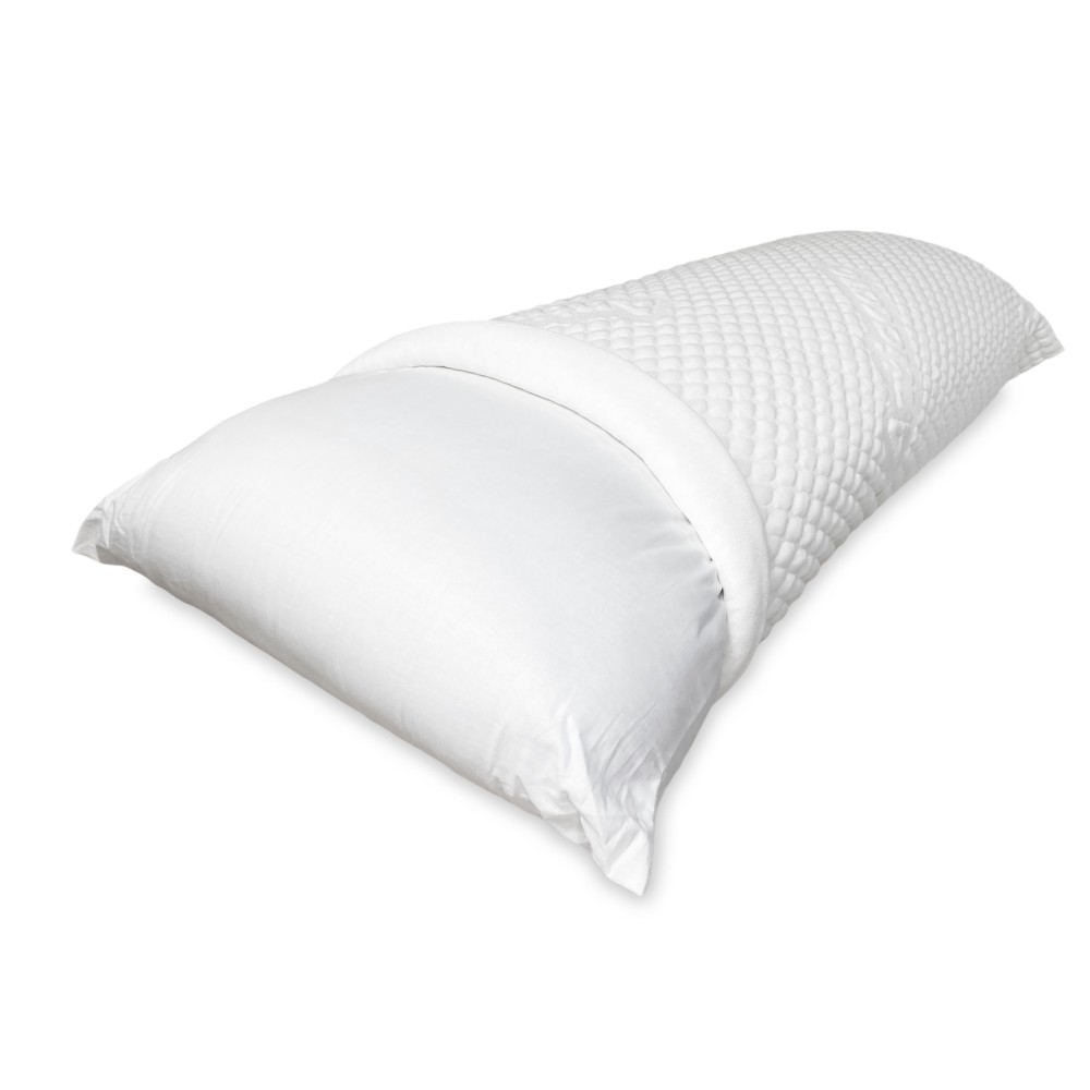 HYPOALLERGENIC ANTI-MITE PILLOWCASE massaging 1 SQUARE AND A HALF with zipper CM. 50X120 French size