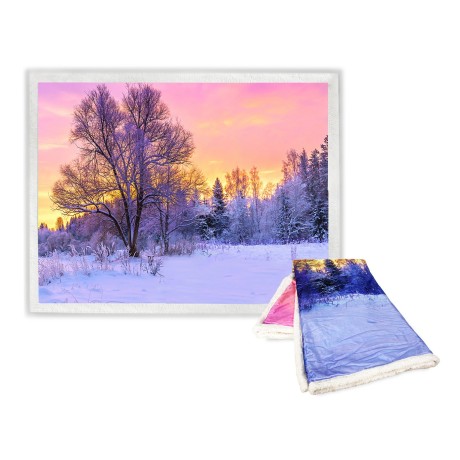 PLAID FLEECE blanket Sherpa...
