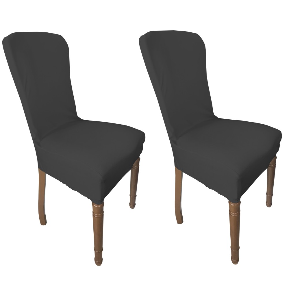 Dark grey elessicized chair cover