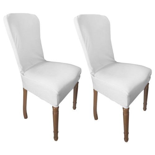 white stretch chair cover