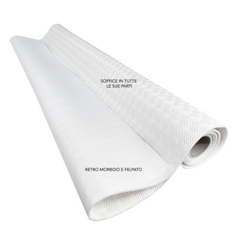 MOLLETTONE salvatavolo SOTTOTOVAGLIA h. 140 cm. PROTEGGI TAVOLO bianco SU MISURA con spugna RUBBY©