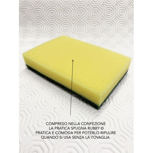 MOLLETTONE salvatavolo SOTTOTOVAGLIA h. 140 cm. PROTEGGI TAVOLO bianco SU MISURA con spugna RUBBY©