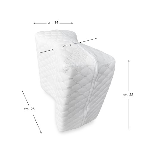 COLUMN CUSHION © for LEGS knees in MEMORY for spine and pregnancy Made In Italy