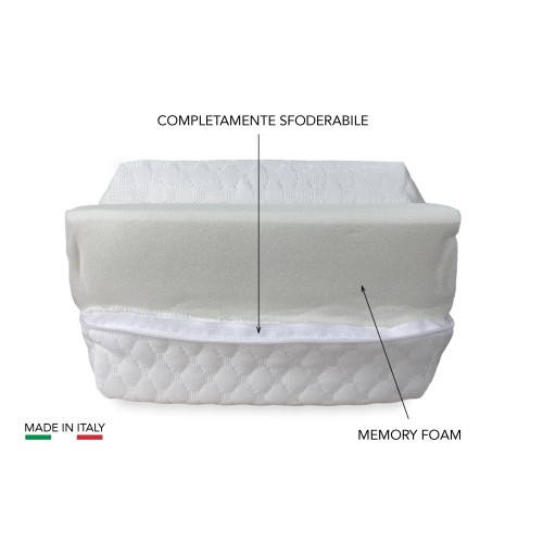 CUSCINO COLUMN © supporto GAMBE ginocchia in MEMORY per spina dorsale e gravidanza Made In Italy