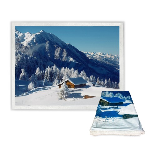 PLAID FLEECEDECKE Sherpa Fantasy HD SNOW HUT