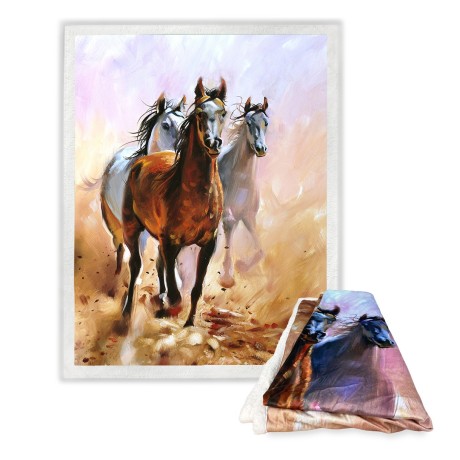 PLAID FLEECE blanket Sherpa...