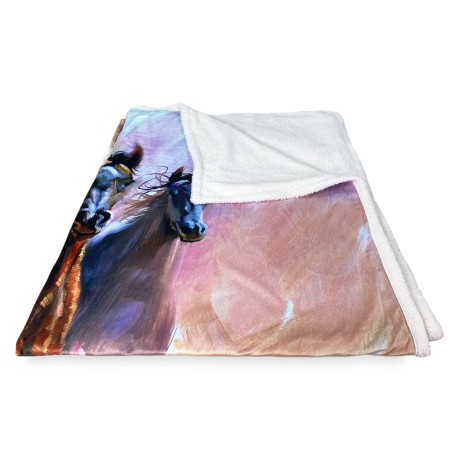 PLAID FLEECE blanket Sherpa...