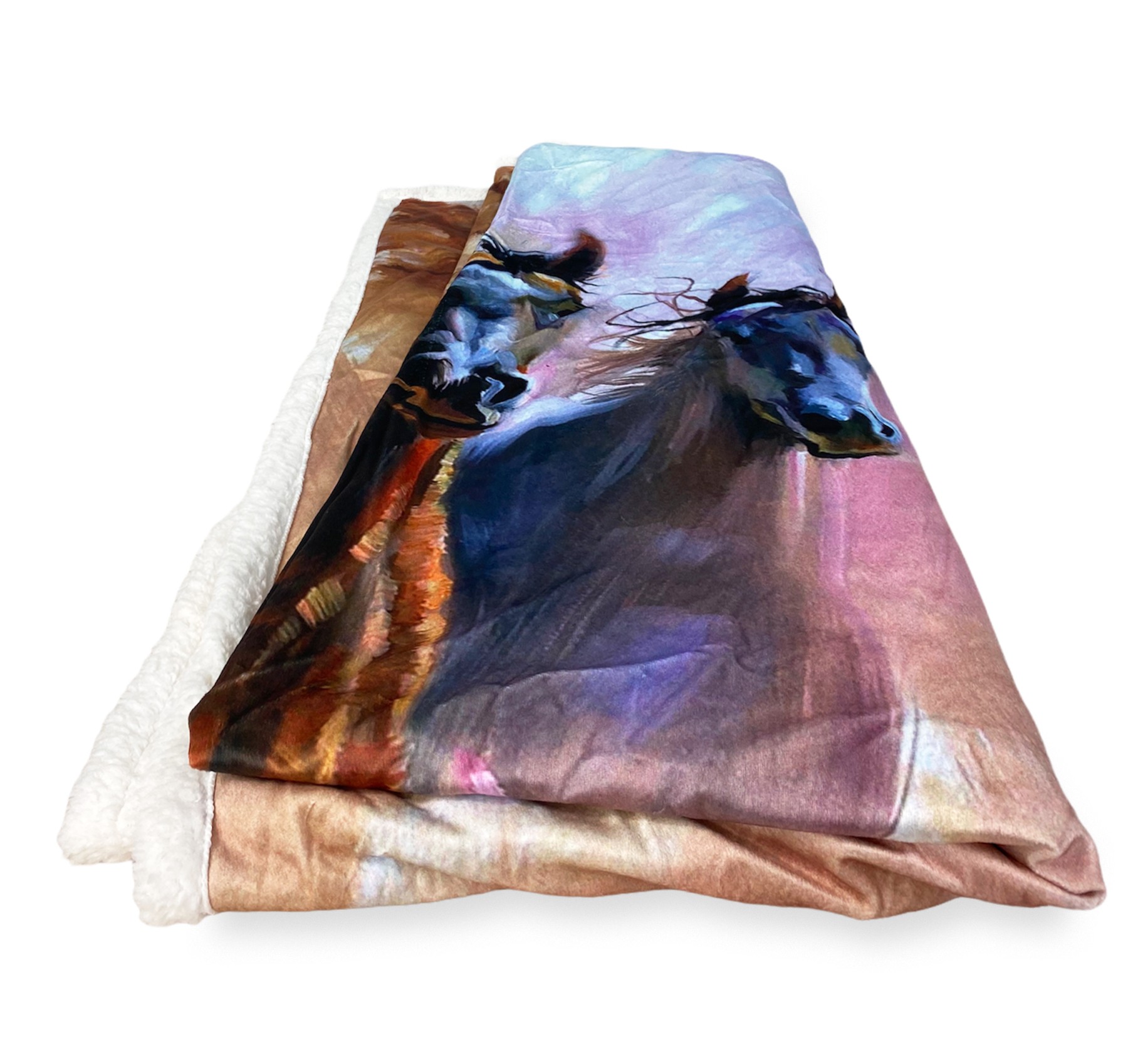 per Letto Divano e Viaggio 150x200 cm MOUPSDT 3D Coperta in Pile Matrimoniale Cavallo Animale di Montagna della Neve Marrone Sherpa Stampata Peluche Coperta Matrimoniale Coperte Durevole e Caldo 