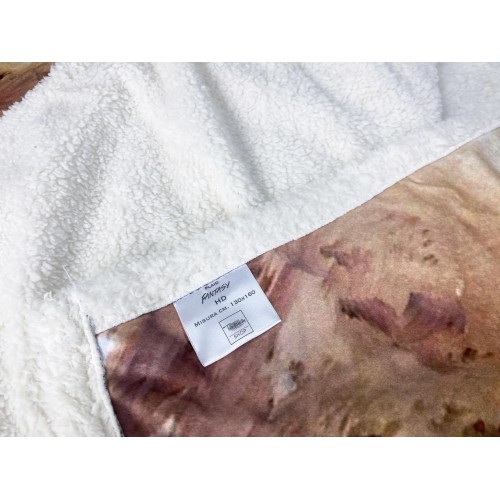 PLAID coperta IN PILE SHERPA fantasy HD CAVALLI PAINTING