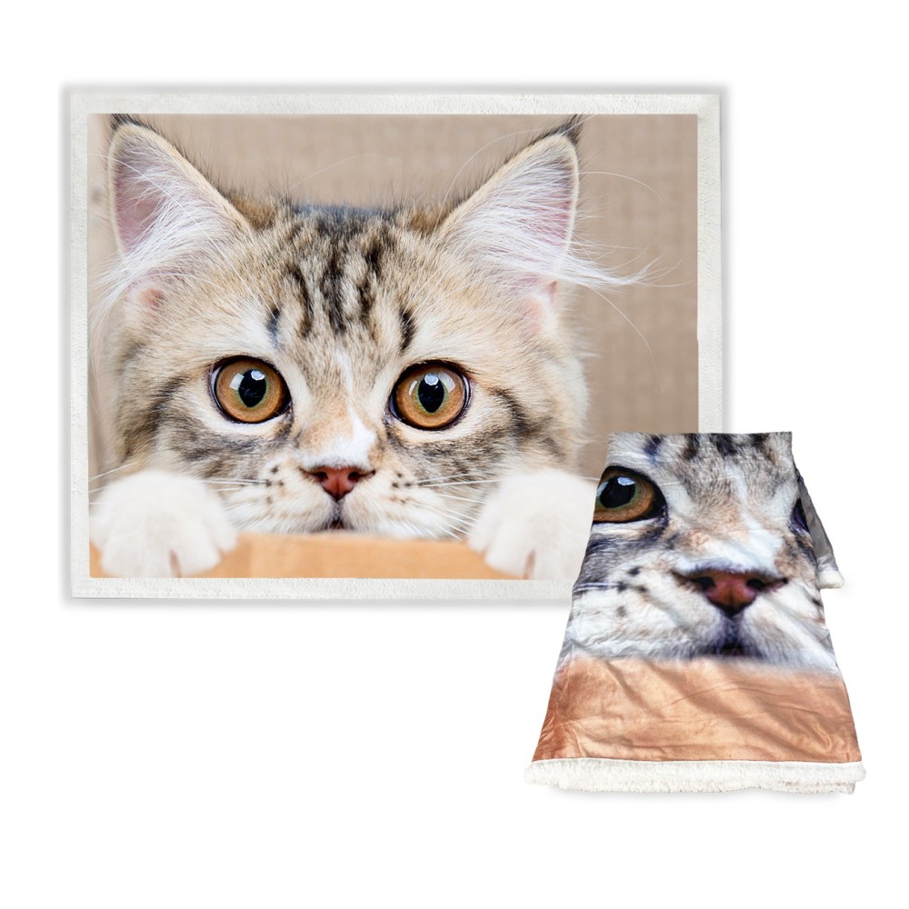 plaid stampato con gatto plaid stampato con gatto