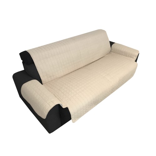 Couverture de canapé PN SALVADIVANO L'ÉLÉGANCE DE LA CRÈME ANTI-TACHE MATELASSÉ SUPÉRIEURE LISSE