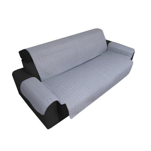 SOFA COVER GR SOFA PROTECTOR ELEGANCE GREY STAIN-RESISTANT QUILTED SMOOTH TOP